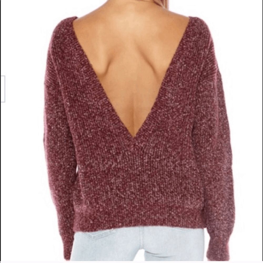 Callahan Heather The V-Back Pullover Sweater Women's Size Medium